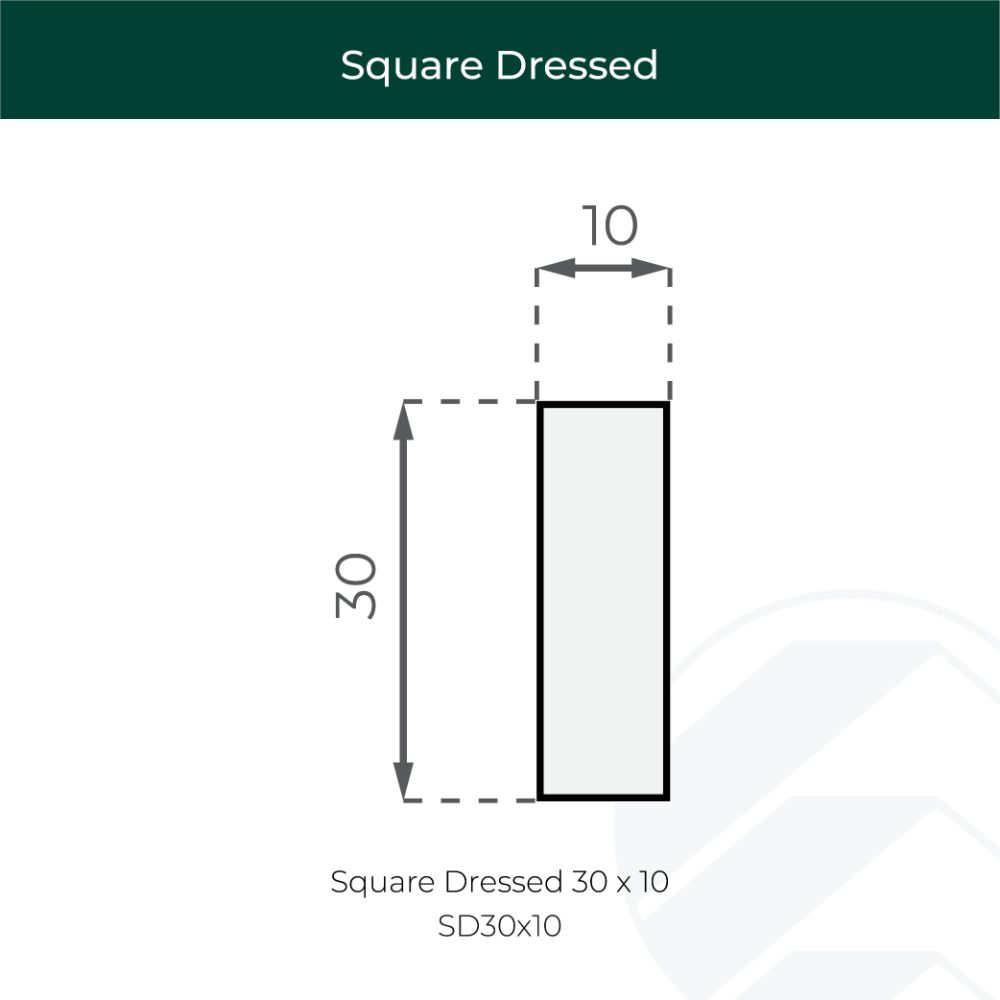 Square Dressed 30 x 10 - Southern Pine Products